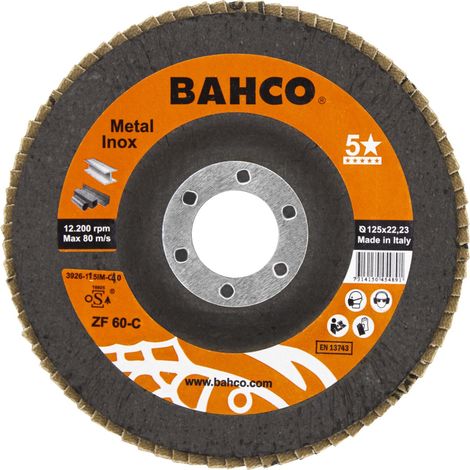 Disque à lamelles pour acier inoxydable et métal Bahco 3926-125IM-C40 (1/3)