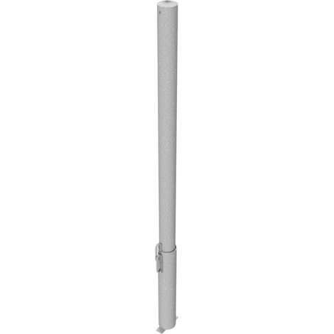 Schake Absperrpfosten herausnehmbar für Vorhängeschloss aus Stahlrohr verzinkt Ø60x2,5mm mit Stahlkappe 900mm Überflur und Ösen