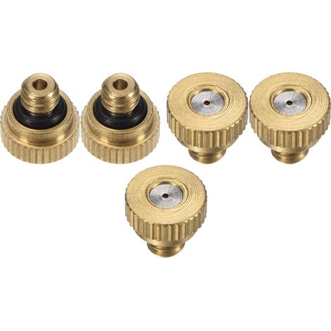5 Pcs Buse de Brumisation en Laiton, 0.1mm Orifice 10/24 UNC Buses Rechange à Joint Torique pour Système Froid, Atomisation Basse Pression - 0.7mm (1/5)