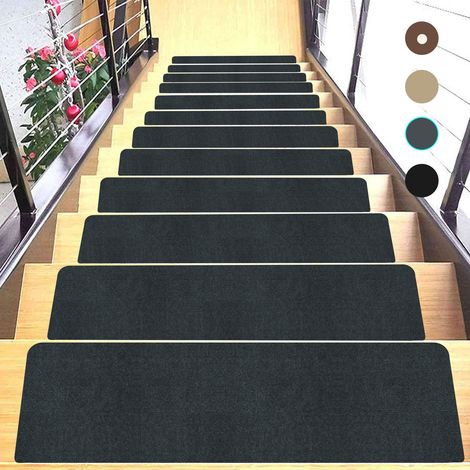 Tapis Antidérapants Pour Escaliers De Marche Intérieur Et Extérieur Améliore La Sécurité Des EscaliersNoir 7022 cm 15 Noir (1/5)