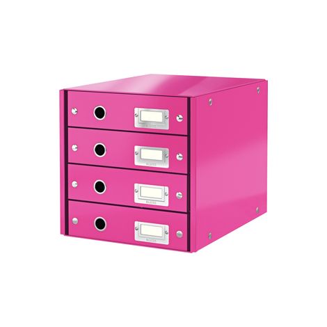 BUC DE CAJONES CLICK & STORE WOW DE LEITZ (4 CAJONES), 81% CARTÓN RECICLADO