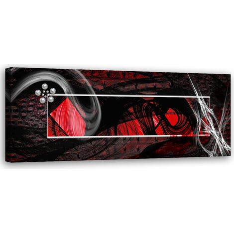 Tableau sur toile Le secret du rouge 90x30 (1/5)