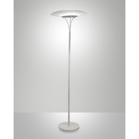 Vela Lampada da terra LED integrato 24W 2180lm 3000K Bianco Struttura in metallo e metacrilato, design moderno ed elegante altezza 175cm