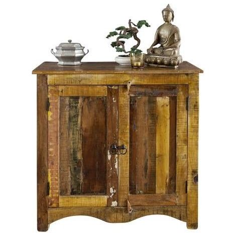 Kommode Altholz 90x40x85 mehrfarbig lackiert NATURE OF SPIRIT 19