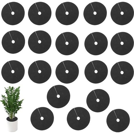 Toile Anti Mauvaises Herbes Rond 15 cm Anneau de Paillage,Tapis de Protection Contre Les Mauvaises Herbes Non tissés,pour Arbres Jardins Potager Fleurs Paysagement (1/5)