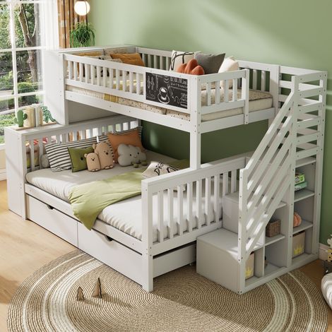 letto letto castello contenitore con lavagna OKMYHOME