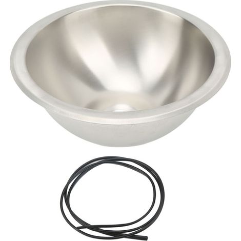 Jeffergarden Évier Cuisine VR Acier Inox 304 Brossé Lissage Gain de Place Ronde pour Camping-Car Bateau (1/5)
