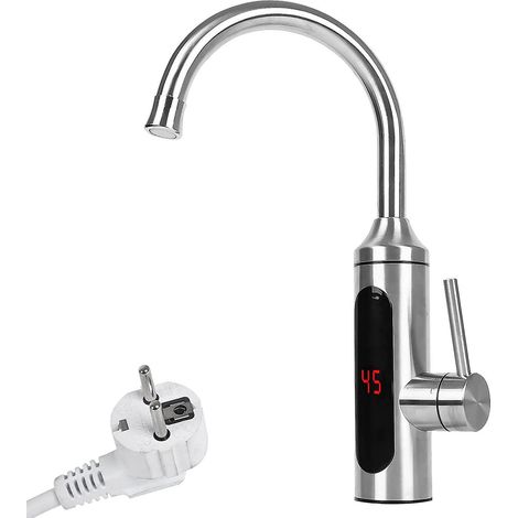 robinet Lectrique En Acier Inoxydable 3,3 Kw - Robinets De Chauffage Lectrique Avec Chauffe-eau Instantan Intgr - Chauffage Instantan - Affichage (1/5)