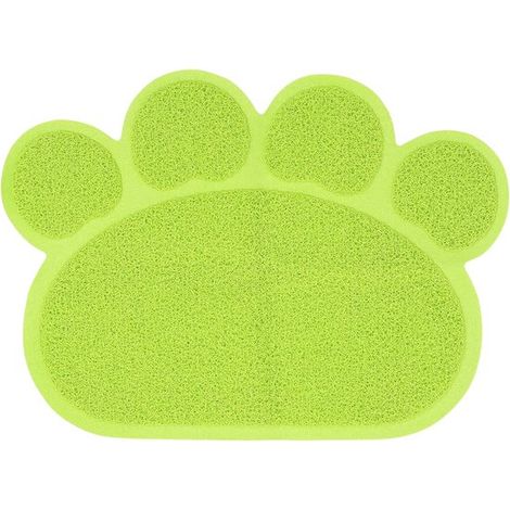 Alfombrilla impermeable para arenero de gatos, Alfombrilla de PVC arenero interior, Base antideslizante, Alfombrilla lavable, Verde, 3040 cm (1/5)