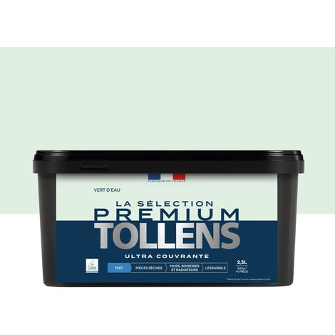 Tollens - Peinture intérieure couleurs - La Sélection Premium Mat - Ultra Couvrante - Vert D'eau 2,5 L - 30m²