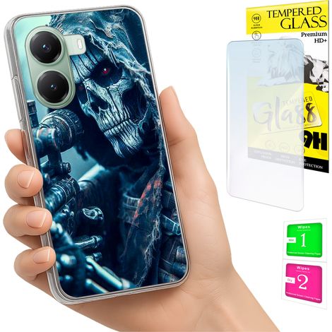 Funda para Xiaomi Poco X7 Pro 5G con cubierta trasera para fotos y cristal 9H. (1/5)