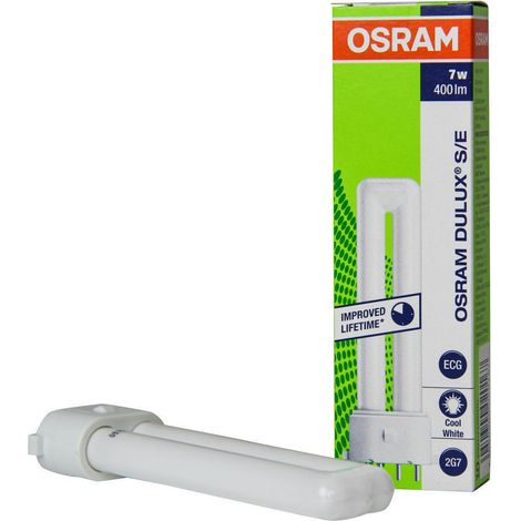 Osram – Ampoule fluorescente compacte 2G7 4 pins 7W 840 – Culot 2G7 – Longueur 114mm – Ø34mm – Économie d'énergie