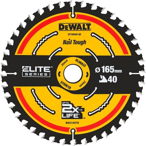 Dewalt DT10640-QZ disco para sierra circular 165 x 20mm, 40 dientes.