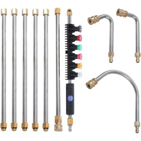 Pistolet pulvérisateur de nettoyage de toiture 10 pièces, raccord rapide 1/4", kit de nettoyage de gouttières (1/5)