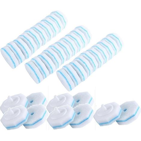 40 têtes de brosse de toilette jetables améliorées pour le nettoyage des toilettes (1/5)