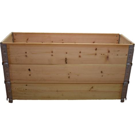Carré potager en bois naturel 1200 x 400mm  hauteur 585mm (1/3)