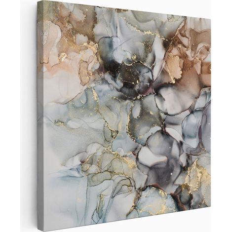 Tableau toile Carré - Effet marbré - 20x20 cm (1/2)