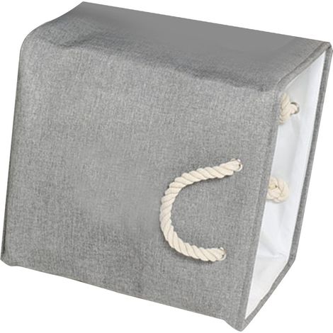Panier de rangement en tissu EVA, pliable et résistant en coton, panier à linge avec poignée pour ranger jouets et goûters, gris (1/5)