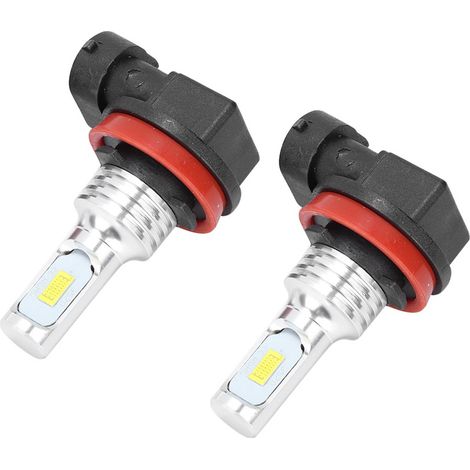 Lot de 2 ampoules antibrouillard H8 H11 80W 6500K CSP blanches à coque en aluminium avec décodeur 12-24V universelles (1/5)