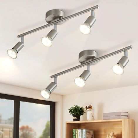 Spot pour miroir de courtoisie à 3 lumières chromé pivotant plafond applique murale réglable avec LED lumière chaude 2pcs (1/5)