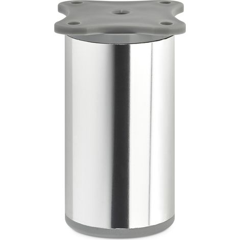 Möbelfuß DAP II Ø 40 mm Höhe 80 mm Chrom poliert höhenverstellbar (1/2)