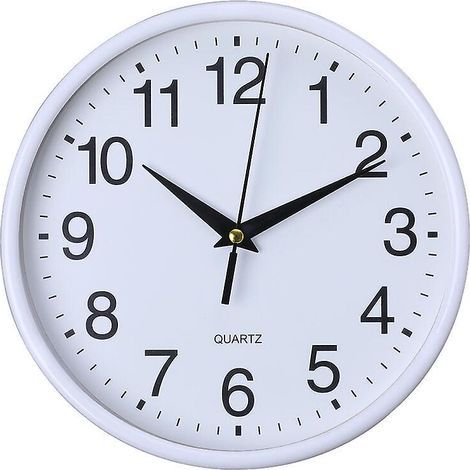 Silent modern wall clock 2020 cm, white (1/5)