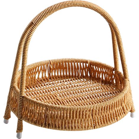 Panier À Fruits - Panier À Légumes En Osier Tressé - Support Vertical Pour Comptoir Cuisine - 1 Niveau - Dimensions 30 X 20 X 15 Cm - Poids 0,8 Kg (1/5)