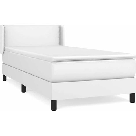 Maison Exclusive - Boxspringbett mit Matratze Weiß 100x200 cm Kun (1/5)