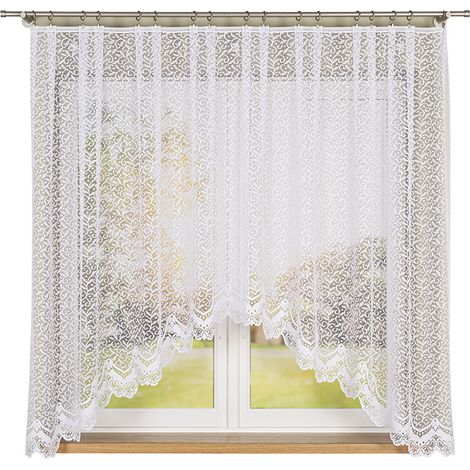 Bogumiła - rideau jacquard prêt à poser - blanc - motif classique - 300 x 160 (1/5)