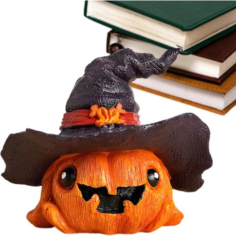 Kürbis Figur mit Hut Halloween Kürbis Figuren Aus Kunstharz