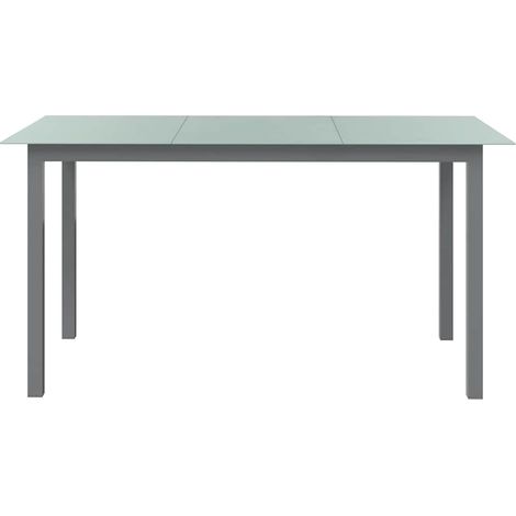Maison Exclusive - Gartentisch Hellgrau 150x90x74 cm Aluminium un (1/5)