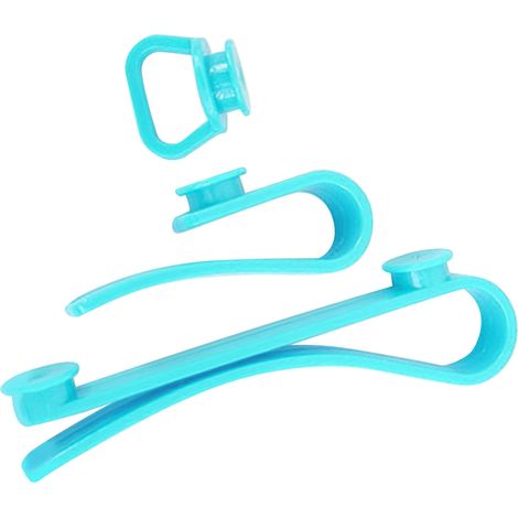 Lot de 3 crochets de fixation pour sac de plage (tailles S, M et L) - Support pour porte-clés, lunettes de soleil, serviette, portefeuille, écouteurs (bleu) (1/5)
