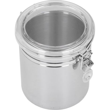 Boîte de Rangement Alimentaire Acier Inoxydable 1600ml Hermétique pour Thé, Fruits Secs et Lait en Poudre (1/5)