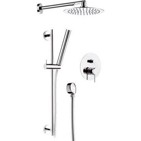 Set doccia completo a incasso con saliscendi cromato - Serie X Style