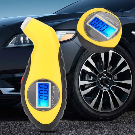 Manomètre de pression des pneus de voiture haute précision avec écran LCD et capteur numérique électronique (1/5)