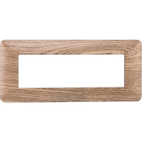 Kompatible Abdeckrahmen Bticino Matix 6 module Kunststoff helles Holz Farbe