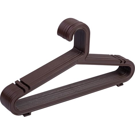 Percha de plastico marrón pack de 12 unidades 39.50x0.30x20.60h cm (1/5)