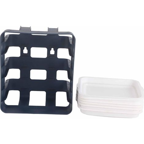 Plaque de Préparation, Plateau de Préparation de Fruits et Légumes Domestiques Multicouche Multicouche en PP pour Hotpot (6 Layers Blue) (1/5)