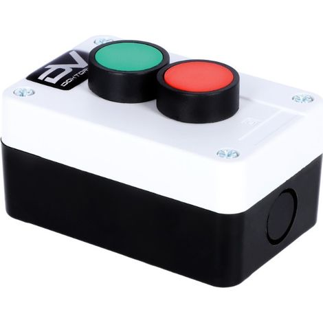Scatola di controllo con 2 pulsanti, 10A 230V, grado di protezione IP65. (1/5)