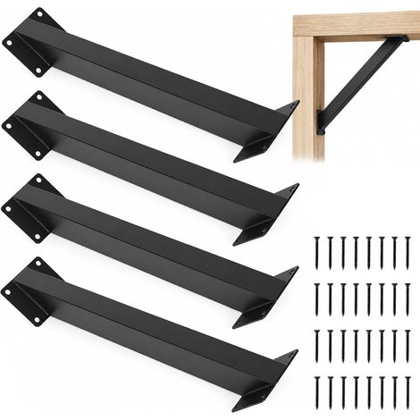 Lot de 4 supports d'angle à 45 degrés, connecteurs de poutre en acier avec vis, connecteurs en bois et connecteurs de poteau pour pergola, tonnelle, abri de voiture et abri de jardin (4) (1/5)