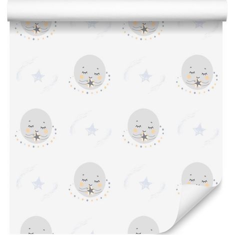 Mondtapete im skandinavischen Stil für Wohn- und Schlafzimmer, 50 x 1000 cm (1/5)