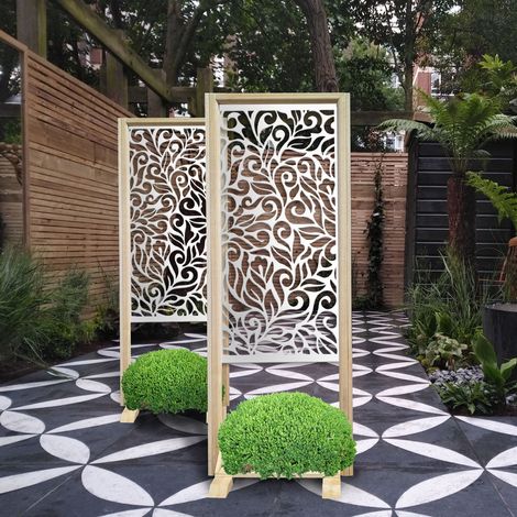 DECOR - Separè - Paravento modulabile - 70x190cm - in Legno e PVC - Colore: bianco (1/4)