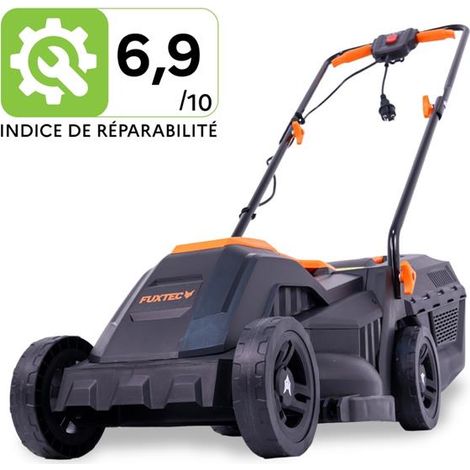 Tondeuse à Gazon électrique Filaire Poussée - FUXTEC FX-RME33 - 9Kg, Largeur 33cm, Bac De Ramassage 30L, Hauteur de Coupe 20-60mm, 1200Watt - 220V (1/5)