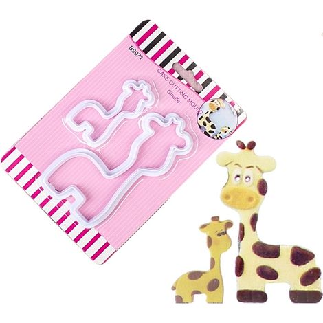 Ausstechformen aus Kunststoff für Zuckerpaste, Giraffe, 2 Stück (1/3)