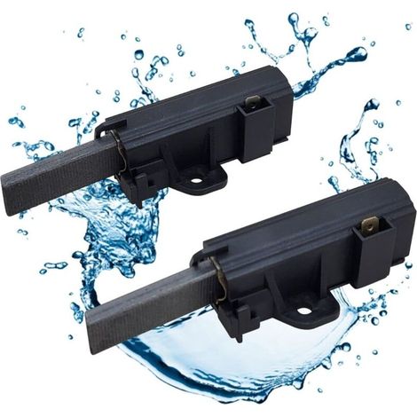 Lichtblau 2 pièces Charbons moteur pour lave-linge et sèche-linge I Brosses à charbon 4006020152 Lot de 2 pièces détachées pour AEG Privileg Electrolux Quelle I SOLE Moteur 481281719419 (1/3)