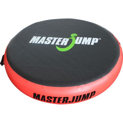 Colchoneta circular de gimnasia Airspot Masterjump, 100 x 20 cm, negra y roja. (1/4)