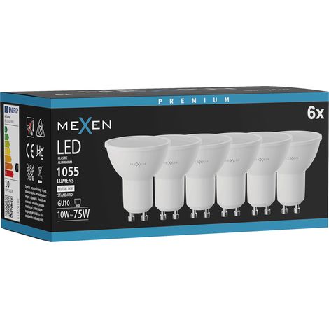 Mexen Nova 6x Ampoule LED GU10, 10W, Neutre - 4000K, 1055 lm - L108-GU10-1040-01x06 (1/5)