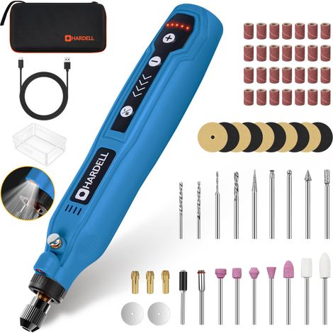 Mini Perceuse Sans Fil – outil rotatif 5 vitesses, 69 accessoires, 3,7V Type-C. Parfaite pour graver, poncer, polir, sculpter, couper, travaux manuels DIY (1/5)
