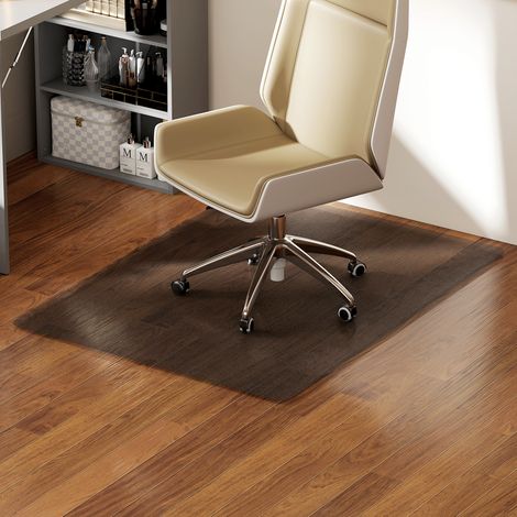 Tapis de sol transparent noir 120 x 90 cm, protection en plastique pour fauteuil de bureau