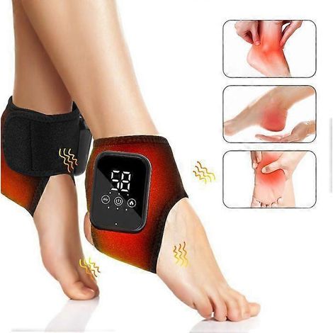 Appareil de massage pour la cheville, coussin chauffant massant, appareil de massage pour la circulation et le soulagement de la douleur, chevillère chauffante. (1/5)